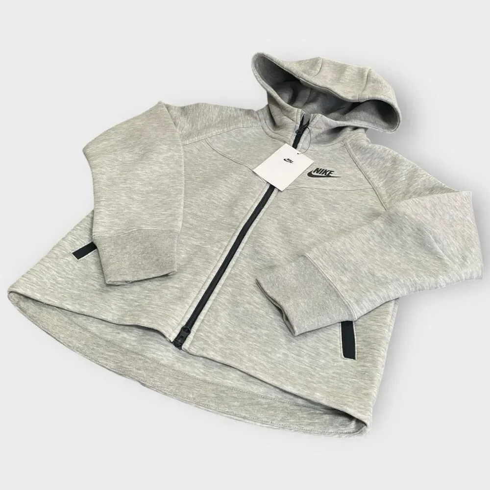 Nike Kids Sportswear Tech Fleece Full-Zip Hooded Jacket size S FD2979-063 New